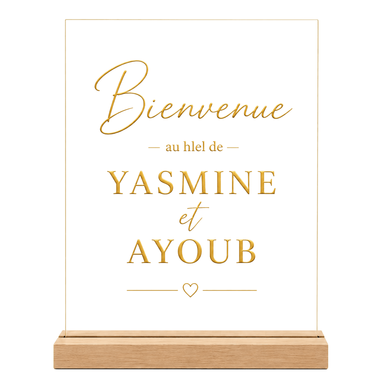 Panneau de bienvenue plexiglass